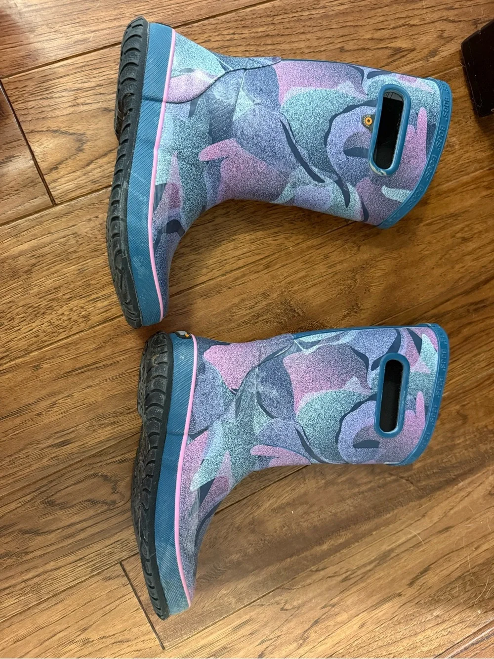 Bogs Kids Glitter Purple & Pink Rain Boots
